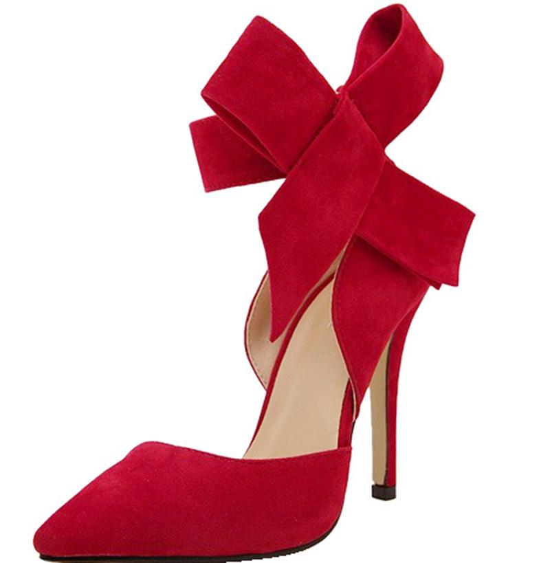 

Dress Shoes Pointed High-heeled Big Butterfly Fine With High Heels For Women's Size 43, Black