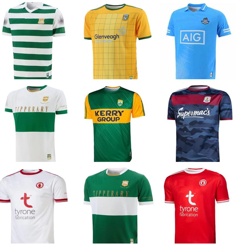 

GAA rugby jerseys TIPPERARY GALWAY DUBLIN shirts KERRY TYRONE MAYO MEATH jersey home away 2021 S-3XL top, Green