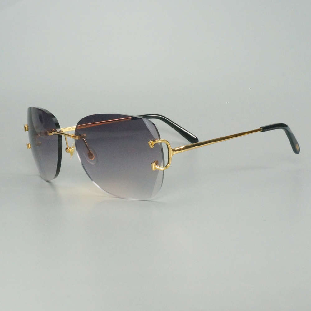 

Rimless Sun Glasses Carter Luxury Lentes De Sol Sunglass Men Fashion Shades Men's Glasses Frame Decroation Sunglasses Ladies, White;black