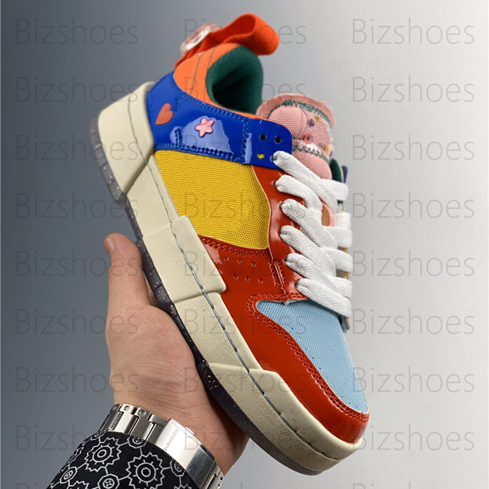 

Disrupt Dunk3 Low Running Shoe Orange Blue Yellow Rainbow Candy Sports Snekaer Trainer, 16