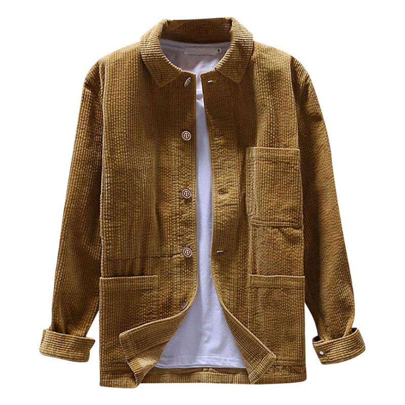 

Men's Jackets Men Coats Spring Autumn Solid Color Long Sleeve Thin S-lim Turn Down Collar Buttons Pockets Coat Mens, Black