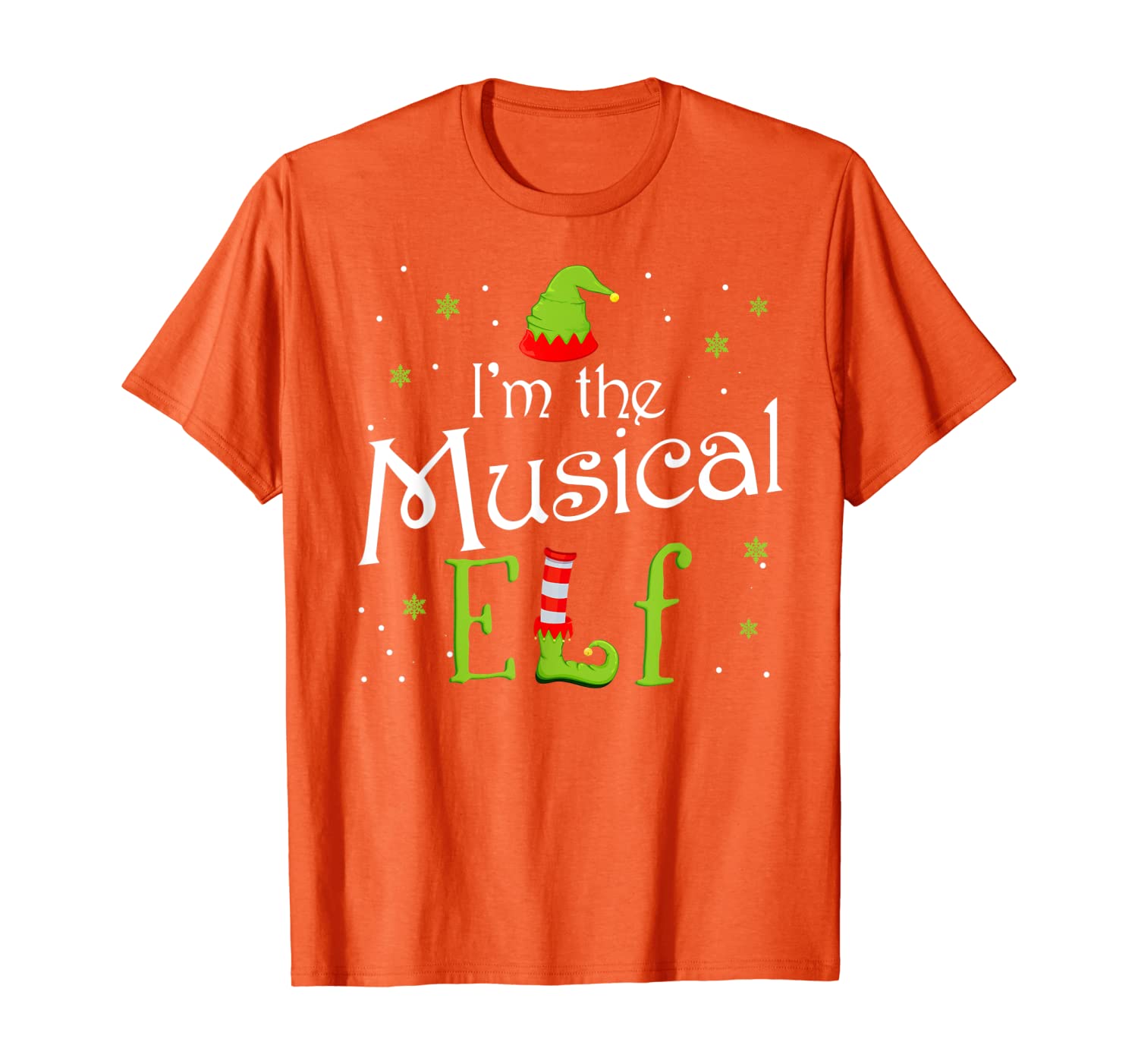 

I'm The Musical Elf Funny Group Matching Family Xmas Gift T-Shirt, White;black