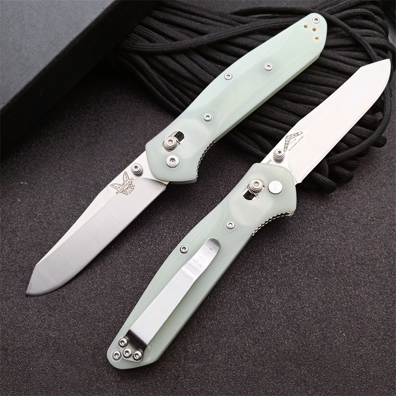 

2021 Benchmade BM 940 940-1 D2 Blade Folding Knife G10 handle Copper Washer EDC Pocket camping BM943 550 535 c81 Knives