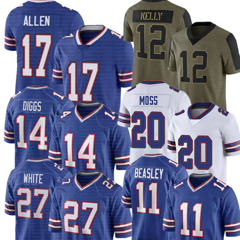 

17 Josh Allen Jersey Buffalos 14 Stefon Diggs Billes Jim Kelly Cole Beasley Tre'Davious White Poyer Jerseys Micah Hyde Dawson Knox Matt Milano Tyler Bass Ed Oliver, Men / s-xxxl {bier}