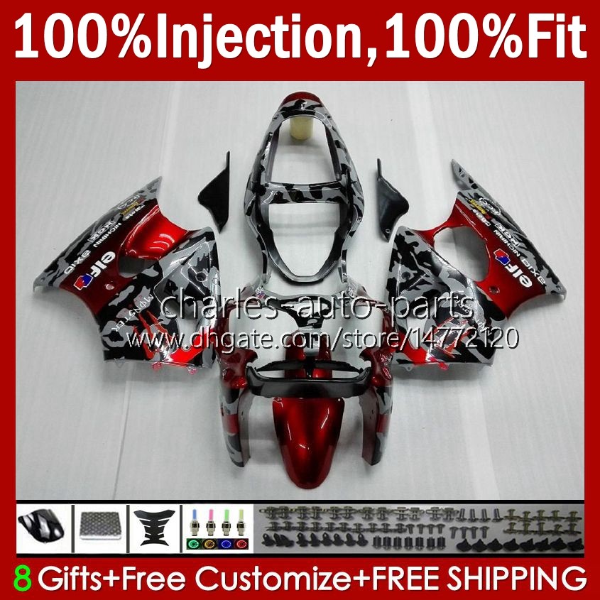 

OEM Camouflage red Body Injection Mold For KAWASAKI NINJA ZZR600 05-08 ZX ZZR-600 600 CC 05 06 07 08 Cowling 38HC.8 ZZR 600 600CC 2005 2006 2007 2008 100% Fit Fairing Kit, No. 1