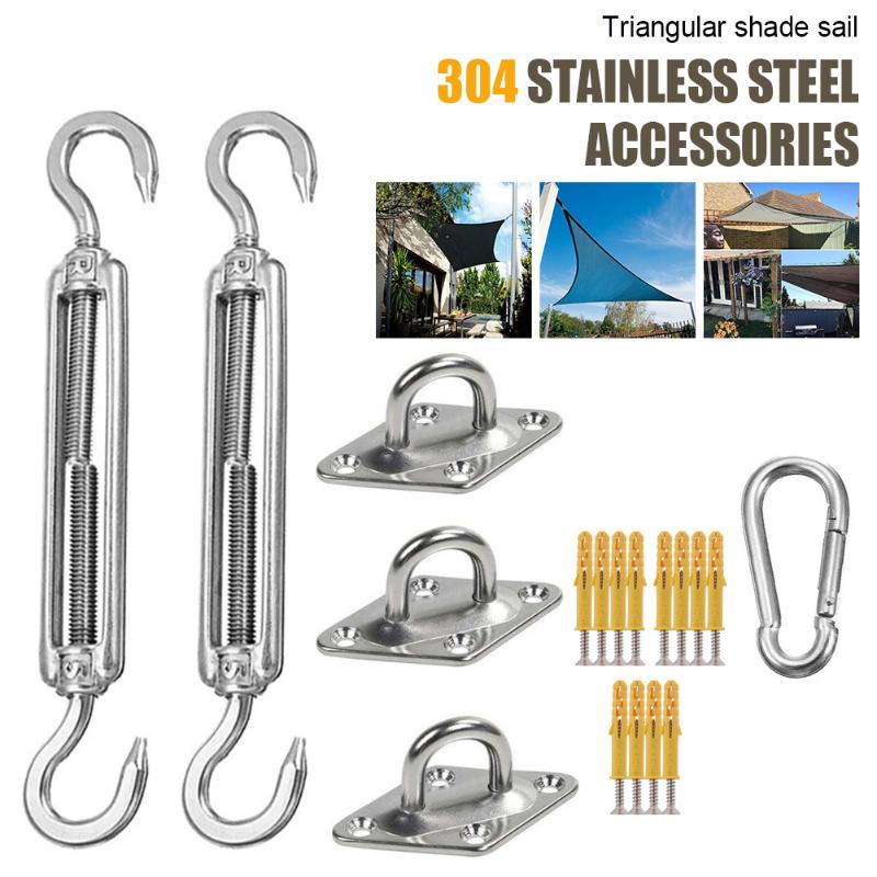 

Tents And Shelters Shade Sail Hardware Kit Stainless Steel Sun For Triangle/Rectangle Installation Tent Accessories