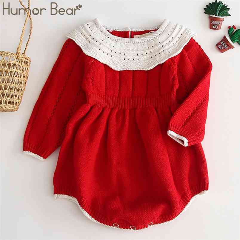 

Baby Kids Girl Clothes Long Sleeve Sweater Romper Suit Clothing Sets Cute Flower Jumpsuit Christmas 210611, Bt252 pink