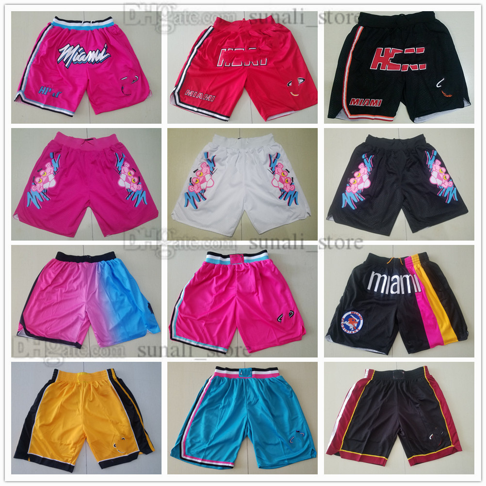 

Dwyane Wade Basketball Shorts Just Don Wear Sport Pant Pocket Zipper 1996-97 Men Team Red Black Pink Blue Panther Pants Victor Oladipo Jimmy Butler Kyle Lowry Short