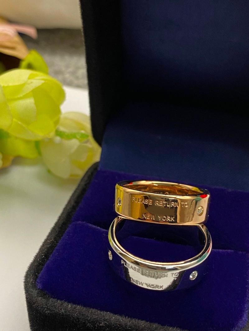 

Wedding Rings 2021 Summer Women's Trend Brand Ring Sterling Silver 1:1 Plz Return To York Attractive Couple Engagement Male Feminine