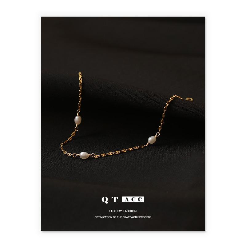

Link, Chain Vacumm Fairy Fashionable Natural Compact Pearl Girls Bangle Bracelet Arrival Elegant Sophisticated Elaborate Delicate Girl