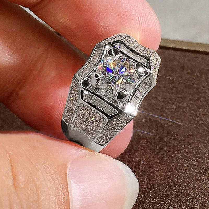 Wedding Rings Huitan Classic Design Luxury Women Engagement Micro Paved Shiny CZ Couple Timeless Styling Jewelry Drop Ship-image-711459470