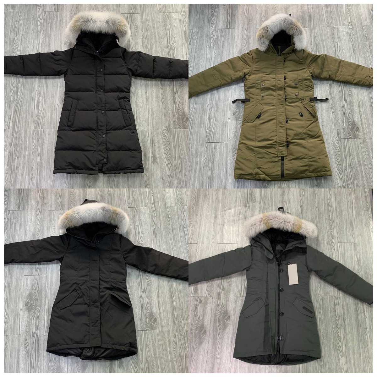 

2021 New Women Winter Down Jackets Thick Mid-Length White Wolf Fur Fluffy Detachable Hat Parkas Female Outdoor Clssic Windproof Cold Warm Coat E0308 Size -2XL, Dustbag
