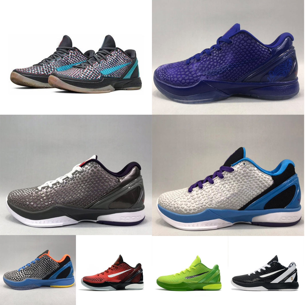 

Mens KBS black mamba 6 basketball shoes lebron 18 ZK bryants 6s vi sneakers 3D Hollywood Grinch Purple Grey Blue White KB6 tennis with box size