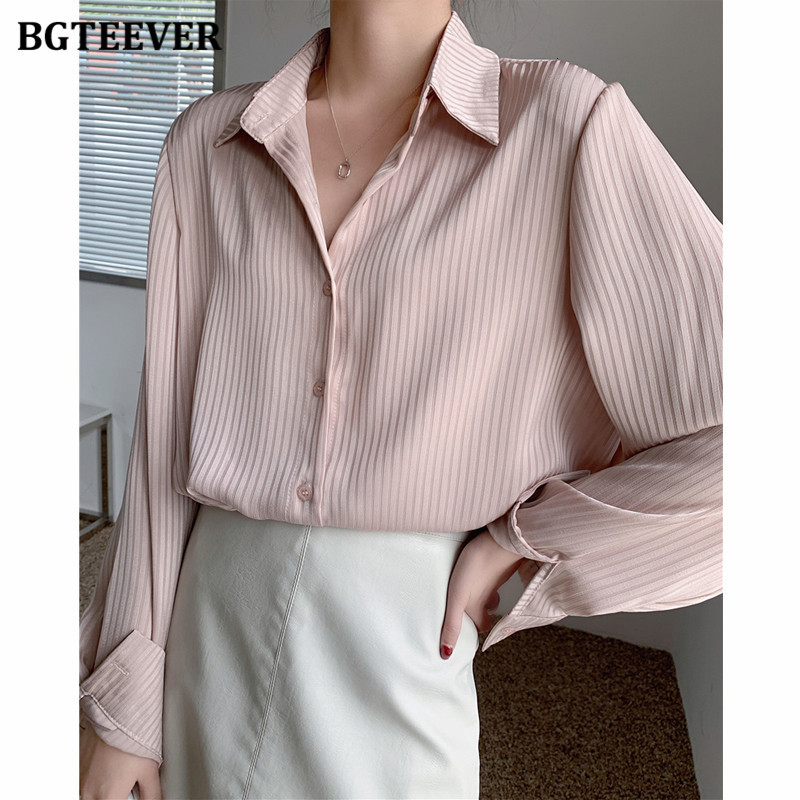 

Women's Blouses & Shirts Bgteever office ladies striped women's blouses full sleeve tops release elegant shirts spring mujer 3EG8, 1# shoe box