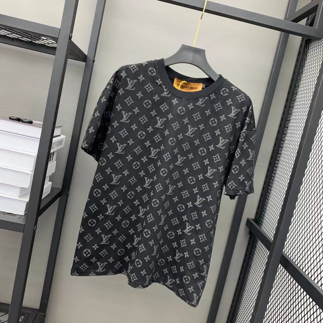 

2021 spring short sleeve men's star all over the sky short sleeve Korean Trend slim handsome social spirit guy half sleeve T-shirt, White;black