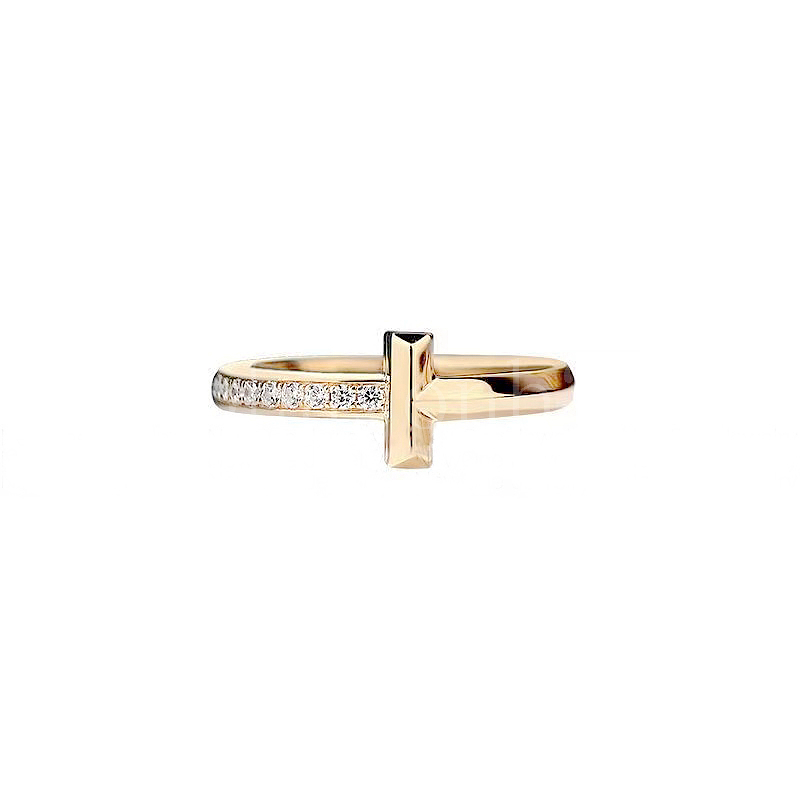 

Luxury fashion gift T Type Ring silver / gold plated jewelry bracelet neckless for men women lover with box packing TT0023, Slivery;golden