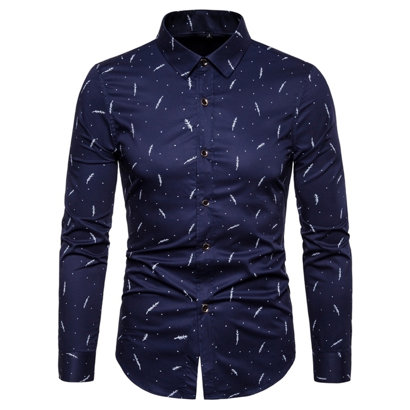 

Fashion Brand Designer Shirt Mens Dress Cotton 5xl Slim Fit Street Wear Long Sleeve High Quality Casual Clothes 210721, Dark blue