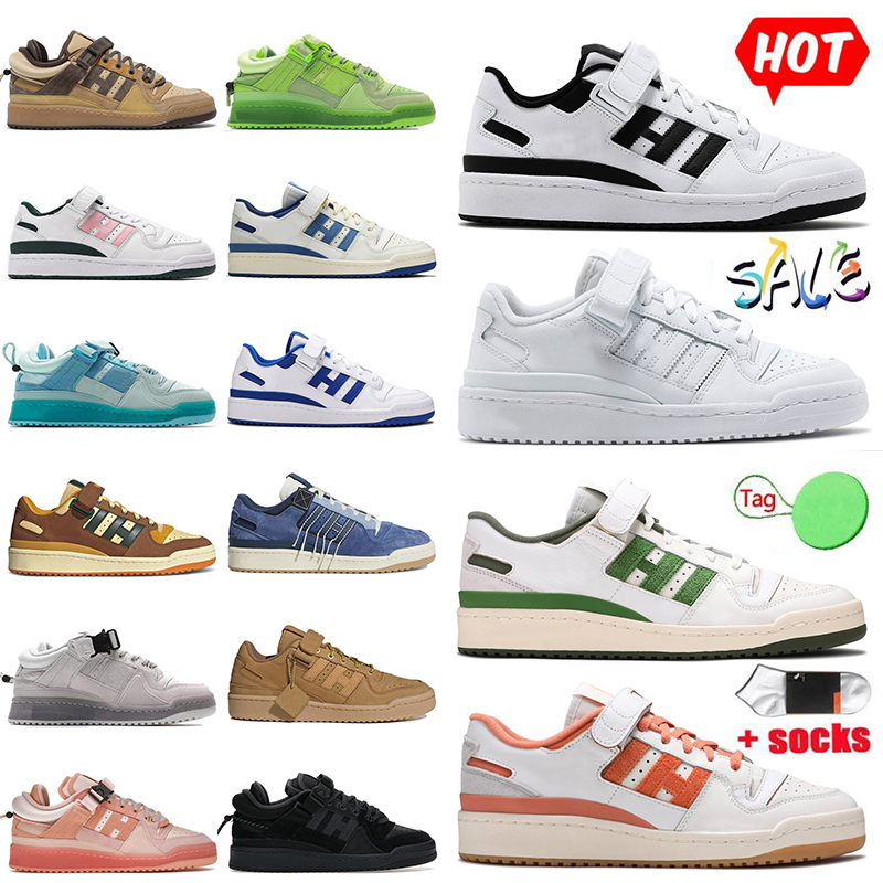 

2022 High Quality Women Mens Casual Shoes Bad Bunny x Forum Buckle Low Brown Back to School Pink Easter Egg OG Bright Blue Designer Dipped Solar Pink Trainers Sneakers, A#23 white grey 36-45