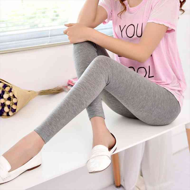 

leggings leggins high elastic spring women capri autumn arrival cotton full length candy colors wholesale, Black;white