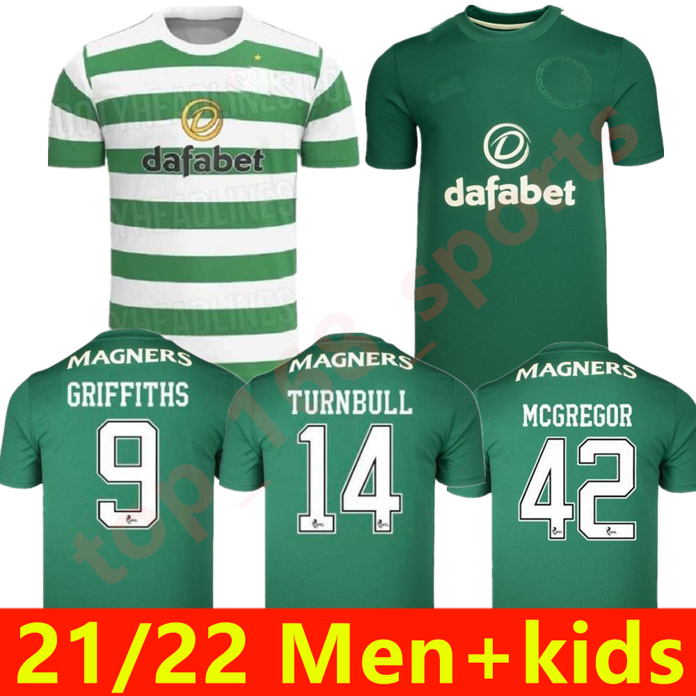 

2021 2022 Celtic soccer jerseys Fans 21/22 MCGREGOR GRIFFITHS EDOUARD BROWN DUFFY TURNBULL CHRISTIE ETYOUNOUUSSI football shirt Men Kids Kit uniform, Black;yellow