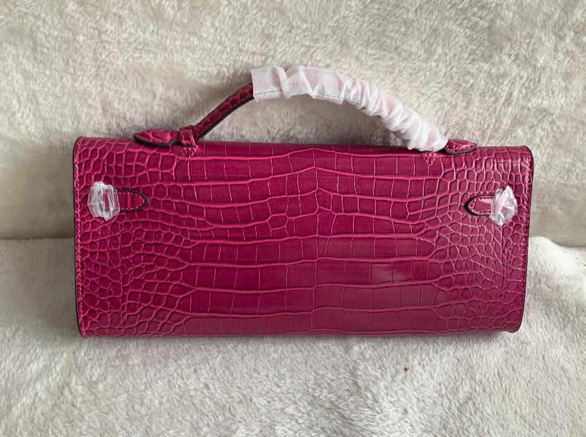 

New Classic Clutch Purse Bag Alligator Envelope Bags Lady Handbag Women Platinum Bag Coin Wallet Genuine Leather Tote Purse, As picture 1