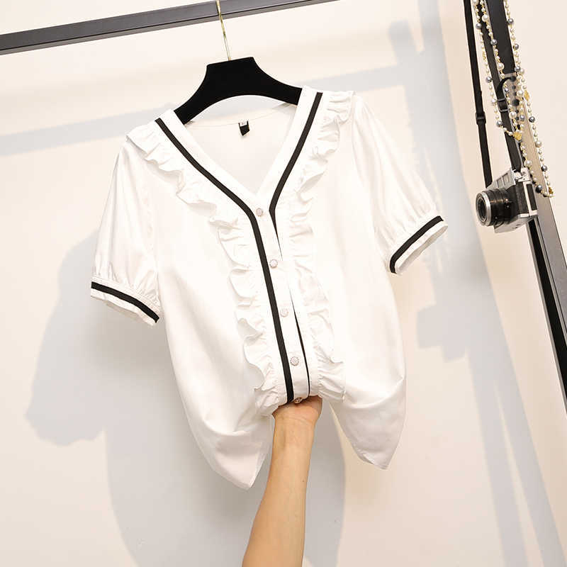 

Summer Woman Tshirts Office Ladies White Shirt Women Casual Short Sleeve Women Shirt Tops And Tshirt Elegant mujer camisetas 210604