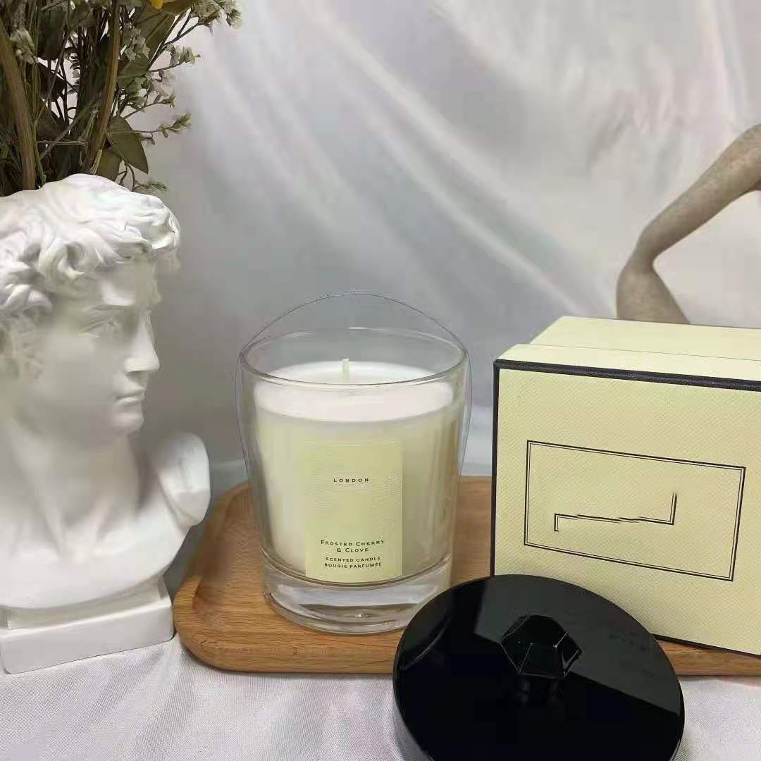 

In stock fragrance Scented candle 200g for man and women Frosted cherry & clove Crazy High Quality gift box fast delivery
