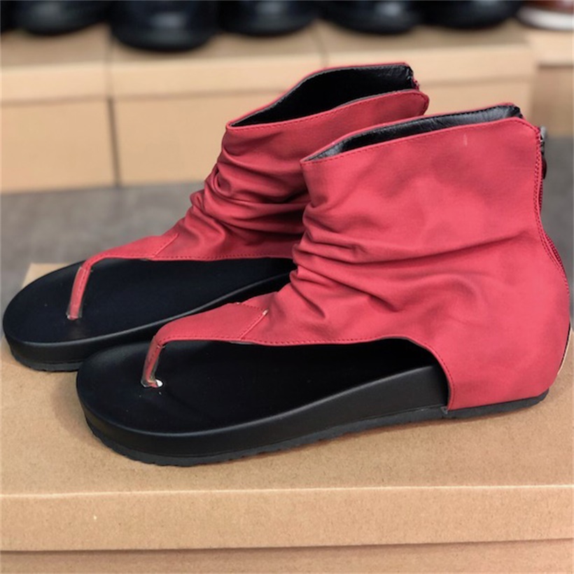 

Black Women High-top Flip-flops Designer Ladies Slippers Flat Summer Fashion Hollow out Buckle Sandals Good Quality Shoes Big Size 002, Color 4