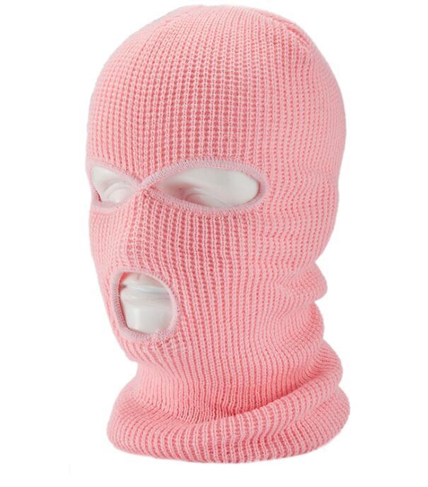 

New Motorcycle Face Windproof Mask 3 holes masks Outdoor Sports Warm Ski Caps Bike Balaclavas Scarf Hat Cap full face protection hood masks, Black