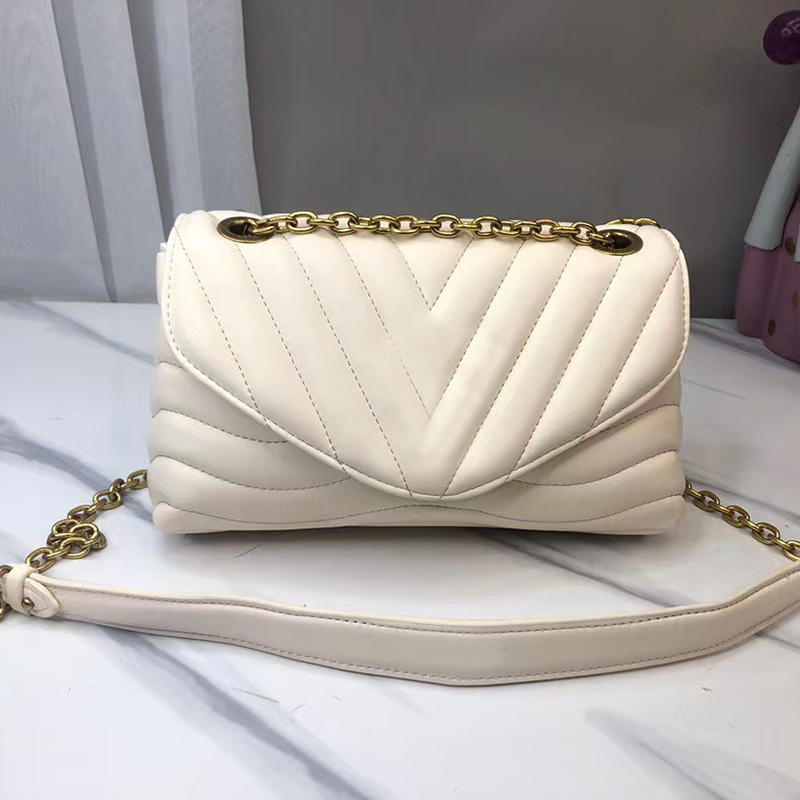 

Newest Women Wave Pattern Evening Bags Satchel Handbags Lady Luxury Designers Genuine Leather Crossbody Shoulder Bag Chain Handbag Purse