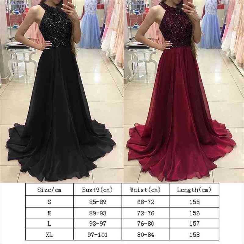 

women summer sequins patchwork sleeveless formal wedding bridesmaid long ball prom maxi dress, Black;gray