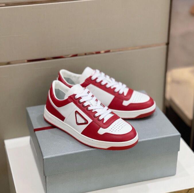 

Men's Fashion Luxury Designer Casual Shoes District Leather sneakers triangle Comfortable Breathable Low-Cut Flat Shoes trend runner trainers euro 35-43, 12