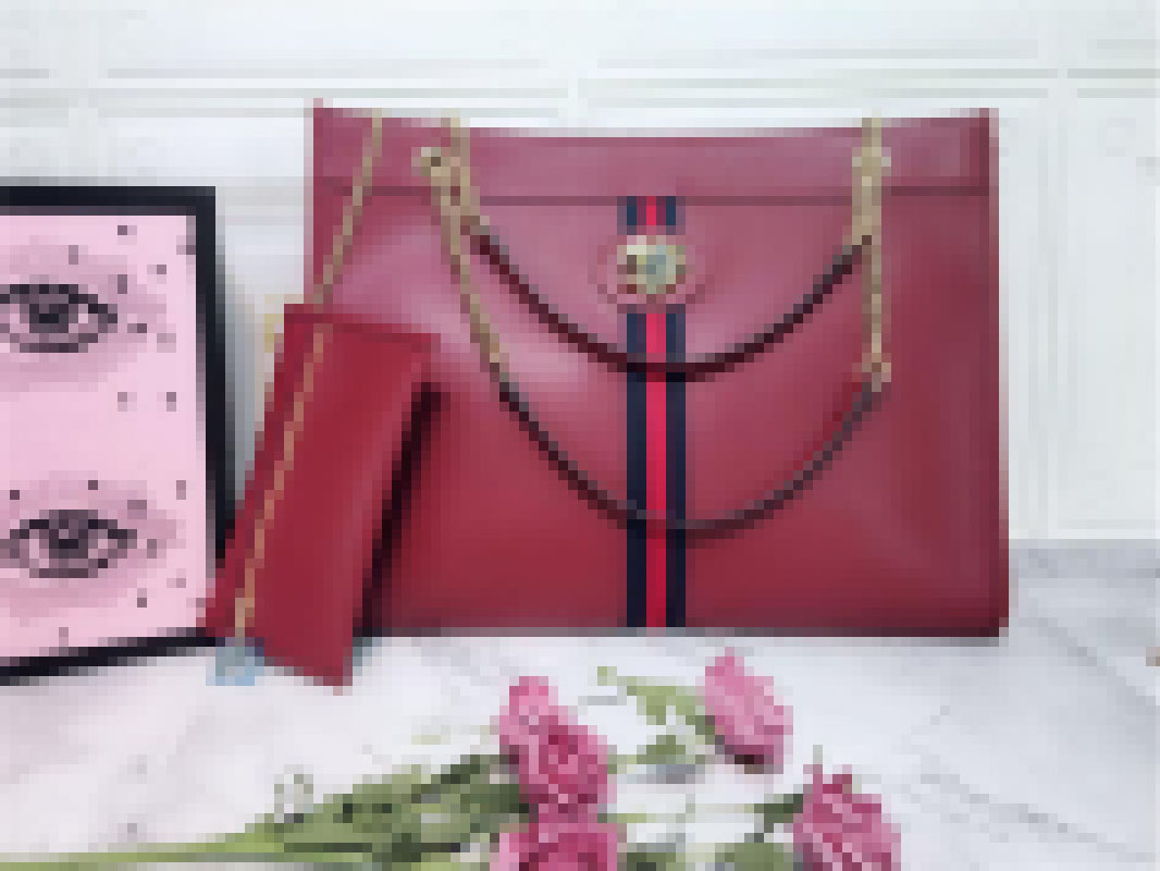 

Red Leather Large Rajah Carry Bag Tote Bag Size:45X 35X 6cm