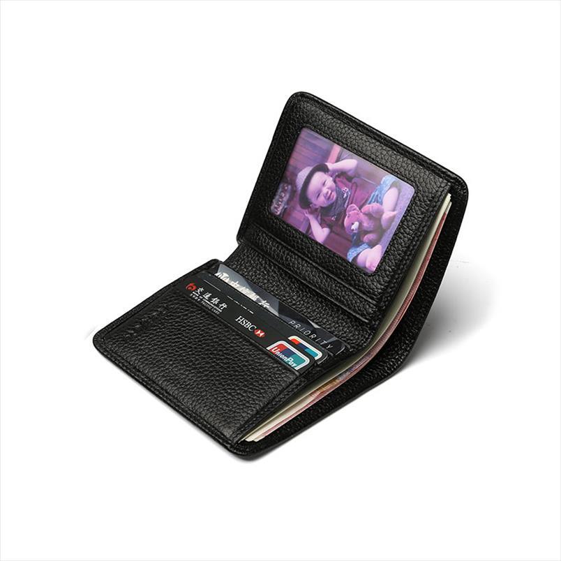 

genuine leather small mini ultra thin wallets men compact wallet handmade cowhide card holder short design purse, Red;black