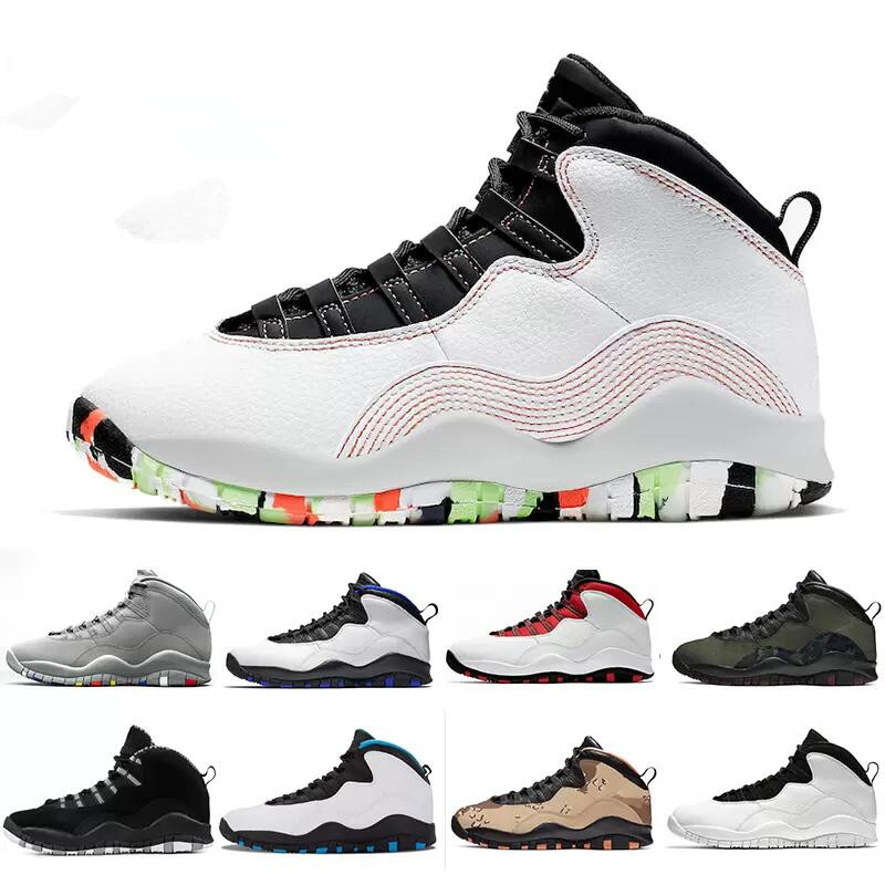 

1Jumpman 10s Mens shoes Ember Glow Fusion Red Woodland Camo Wings Seattle Westbrook I'm back Desert Dark Smoke Grey 10 men trainers sports sneakers