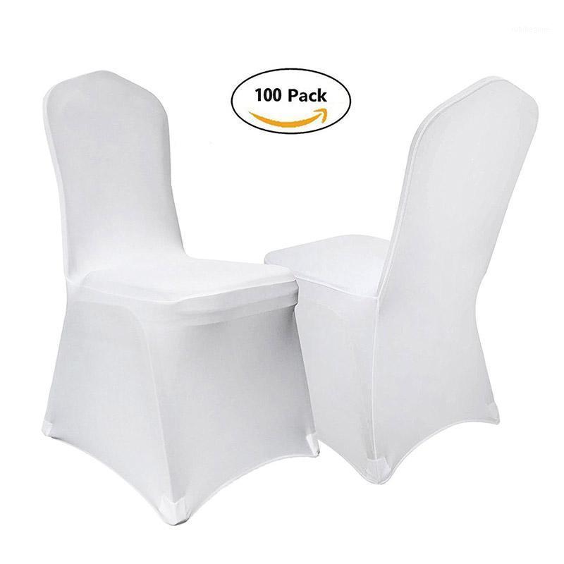 

Chair Covers 100 Pcs White Spandex Party Wedding For Weddings Universal Stretch Polyeste Lycra Cover