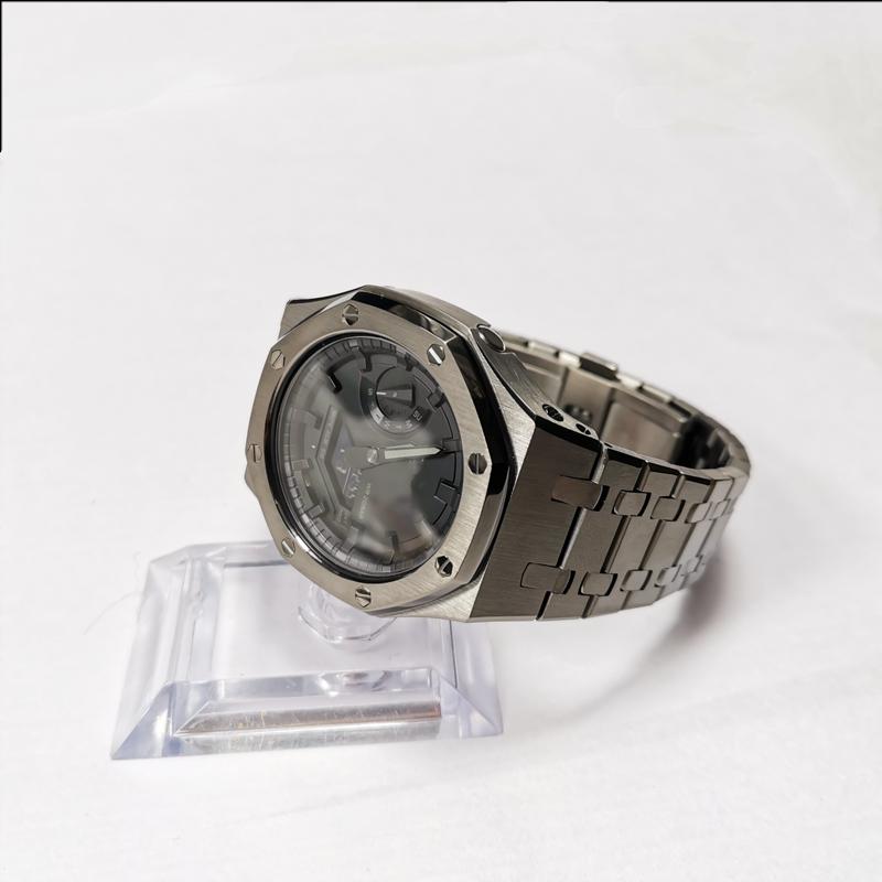 

Watch Bands Grey Watchband Bezel For GA-2100 GA-2110 3rd Update Generation GA2100 316L Stainless Steel Band With Tools And Screws