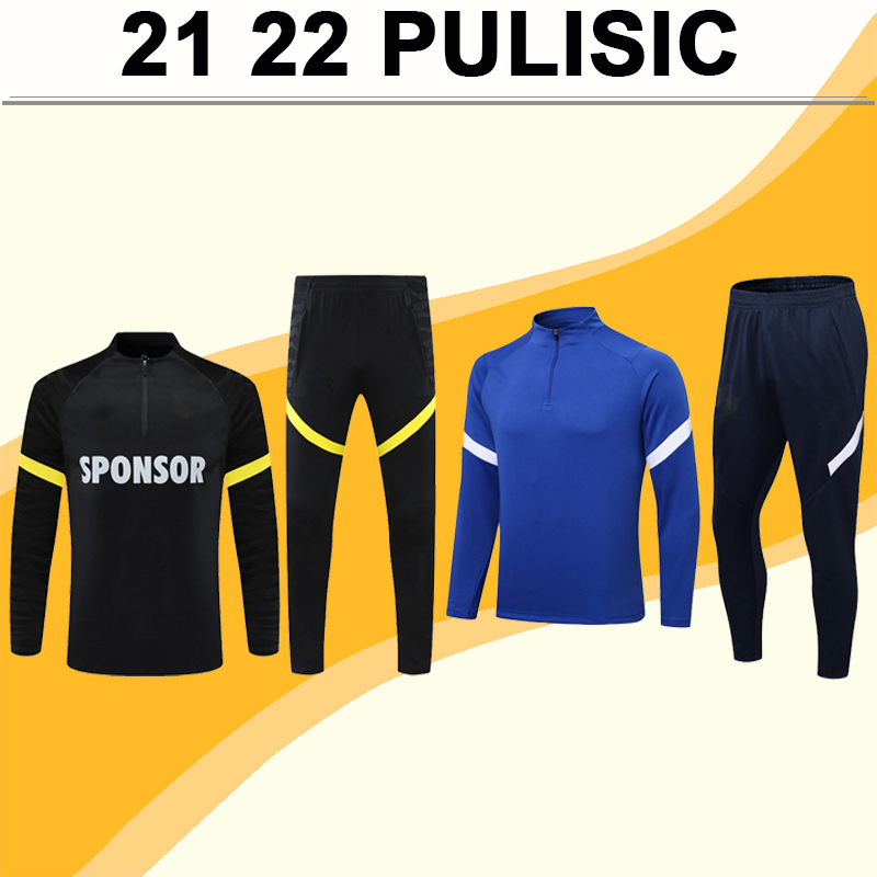 

21 22 KANTE GIROUD Half zipper Training Wear Soccer Jerseys PULISIC KOVACIC ZIYECH LAMPARD JORGINHO Football Shirt, C1116g2047 21 22 half zipper black