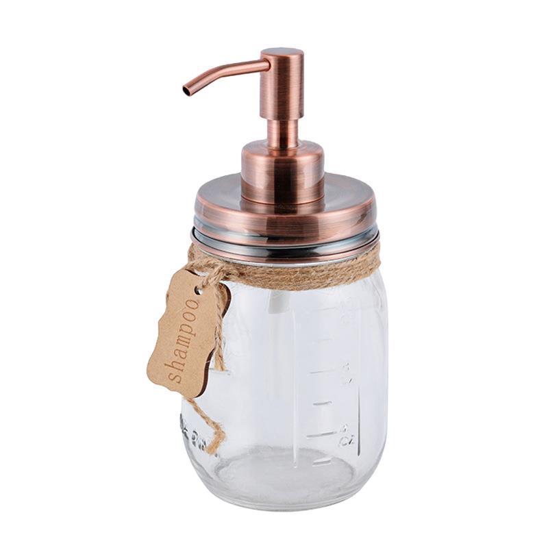 

Liquid Soap Dispenser Stainless Steel Kitchen Sink Glass Bottle Household Dispense