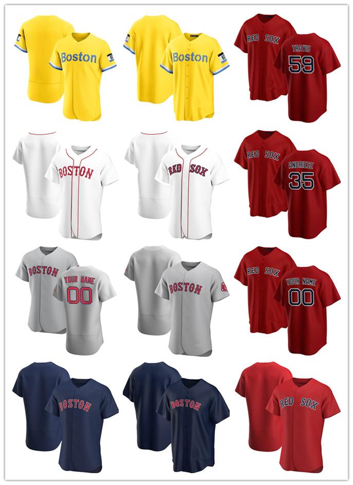 

2021 City Connect Jersey Custom Men women Youth 50 Mookie Betts 59 Sam Travis 35 Matt Andriese 19 Jackie Bradley Jr. Baseball Jerseys, Blue;black