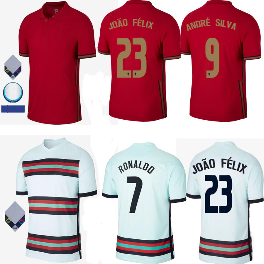 

RONALDO soccer jersey 20 21 B.FERNANDES JOAO FELIX DIOGO J. RUBEN NEVES BERNARDO football shirt 2021 national team Men + Kids kit uniforms, Black;yellow