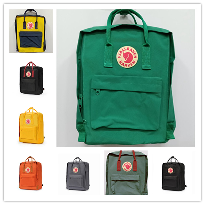 

7L 16L 20L Swedish Arctic Fox FjallravAn- Kanken Classic Backpack Black, 0001