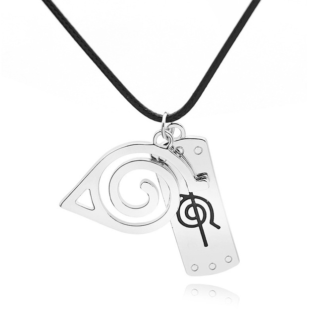 

Konoha Pendant Necklace Classic Japanese Anime Accessories Cosplay Akatsuki Itachi Cartoon Jewelry Men's Chain Gift Wholesale