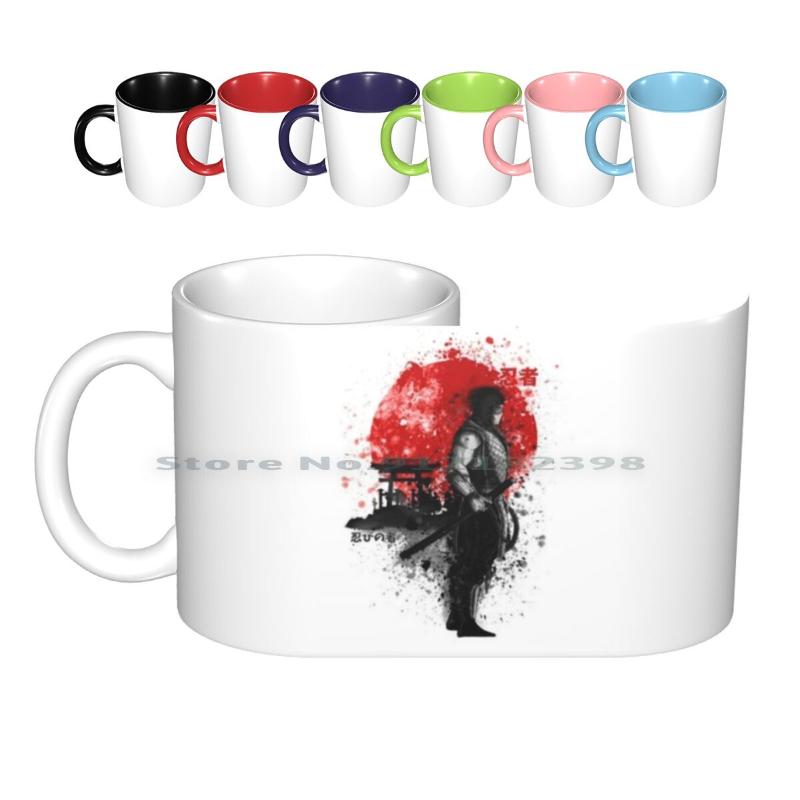 

Mugs Shinobi Ceramic Coffee Cups Milk Tea Mug Ronin Katana Scorpion Mortal Kombat