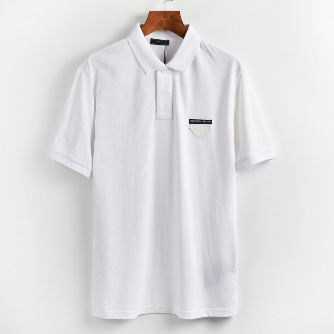 

Pra Mens Women Designer polo shirt Short Summer Fashion tops vintage gothic summer plus size, Blue-logo-pra