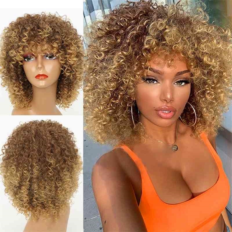 

Synthetic Afro Curly s Wig for Fashion Women (Color:Blonde), P1b/613
