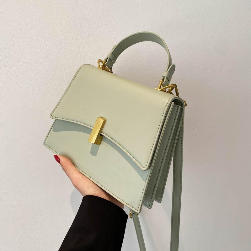 

Solid Color Square Crossbody Bag 2021 High-quality PU Leather Women's Designer Handbag High Capacity Shoulder Messenger Cross Body, Beige