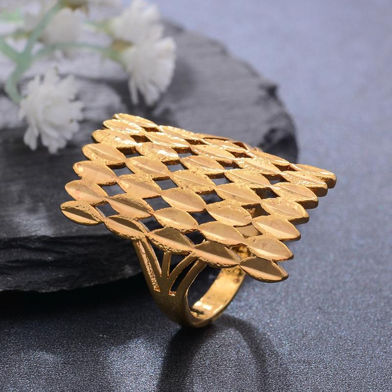 

Wedding Rings Ethiopia Dubai Gold For Women Girls Trend Ring Jewelry Party
