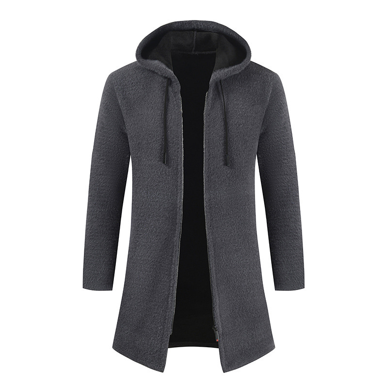 

Men's Cardigan Sweater Knitted Solid Color Stylish Long Sleeve Regular Fit Sweater Cardigans Hooded Fall Winter Blue Gray Black, White;black