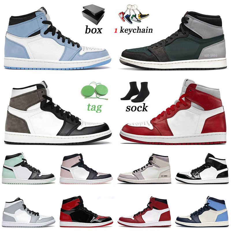 

WITH BOX 2022 Arrival OG 1 1s Jumpman Basketball Shoes University Blue High Dark Mocha Chenille Carbon Fiber Pollen Protype Mens Women Trainers Sneakers, D10 36-46 mid light smoke grey-1
